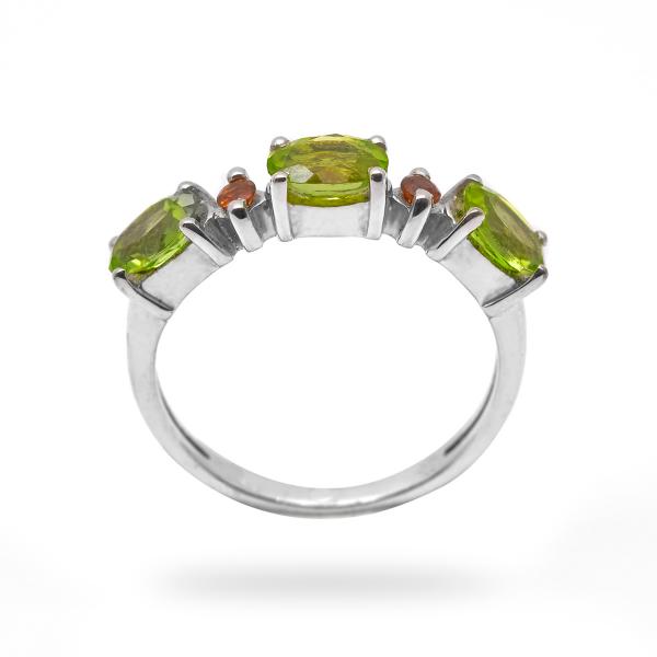 Bague peridot, citrine argent Elsa